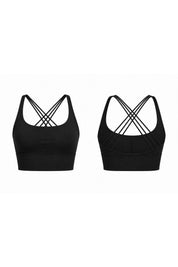 Ripple Long Line Sports Bra Classic Black 1
