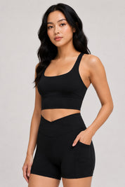 Ripple Long Line Sports Bra Classic Black 2