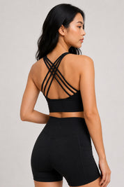 Ripple Long Line Sports Bra Classic Black 3