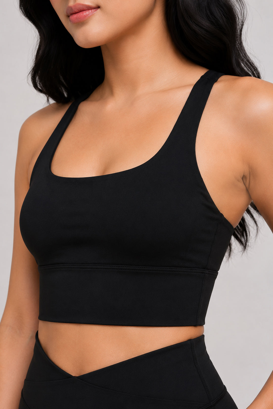 Ripple Long Line Sports Bra Classic Black 4