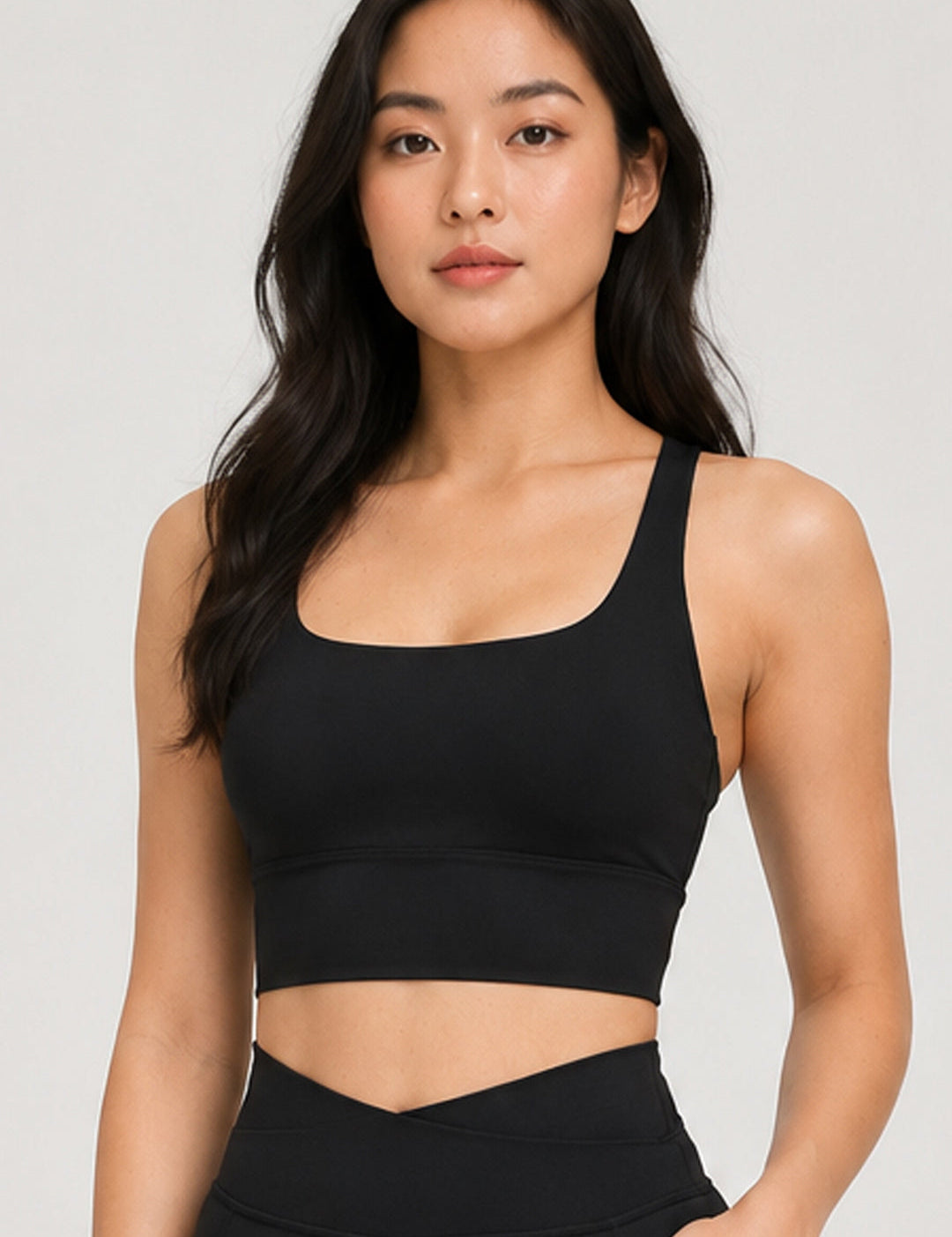 Ripple Long Line Sports Bra Classic Black 6