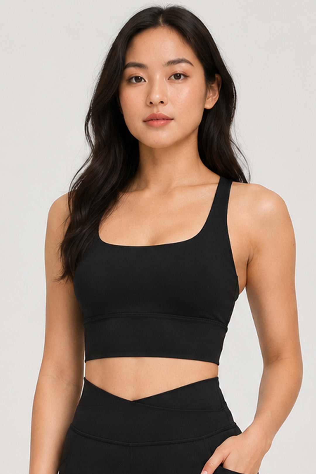 Ripple Long Line Sports Bra Classic Black 6